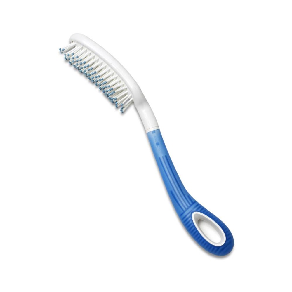 Beauty - Escova azul cabelo cabo curto 29cm